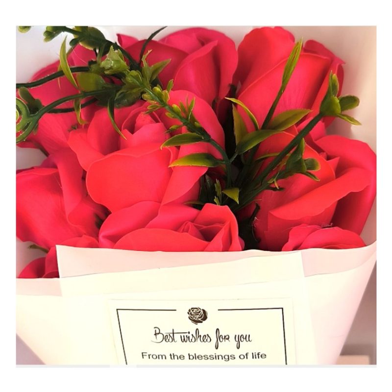 FGF Bouquet Di Fiori Rose Artificiali Piante Finte profumate con sc...
