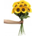 6 Girasoli Finti Fiore Artificiali Girasole fiori decorazione Bouquet realistici
