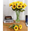 6 Girasoli Finti Fiore Artificiali Girasole fiori decorazione Bouquet realistici