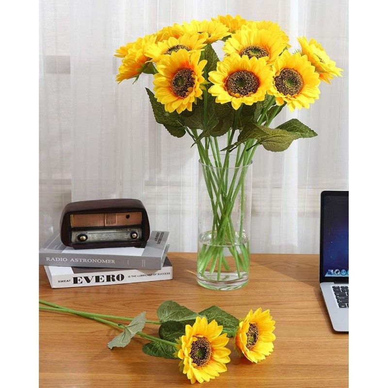Due Esse 6 Girasoli Finti Fiore Artificiali Girasole fiori decorazi...