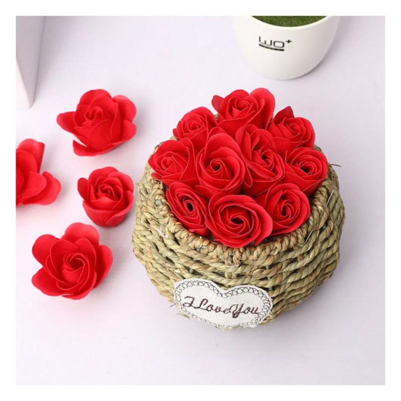 FGF Confezione Regalo 30 rose artificiali Scatola Box san valentino...