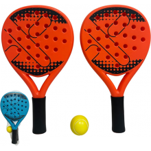 2x Racchetta Set Da Padel Con Pallina 2 Racchette in Plastica Cm 41 Con Palla - Colorazione Casuale