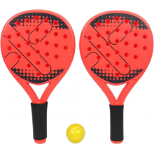 2x Racchetta Set Da Padel Con Pallina 2 Racchette in Plastica Cm 41 Con Palla - Colorazione Casuale