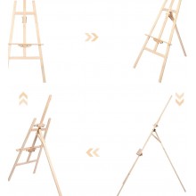 Cavalletto in legno abete 120 cm treppiede esposizione quadro disegno matrimonio