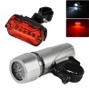 Kit Luci bicicletta anteriore 12 LED e posteriore torcia bici sicurezza set luci