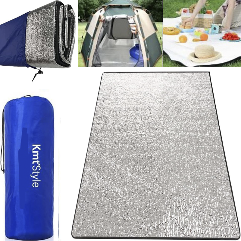 Tappetino da Campeggio Isolante Termico in Schiuma Alluminio Pieghevole