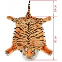 Tappeto Peluche Tigre Decorativo per Cameretta o Salotto Morbido e Realistico - Bianco o Marrone