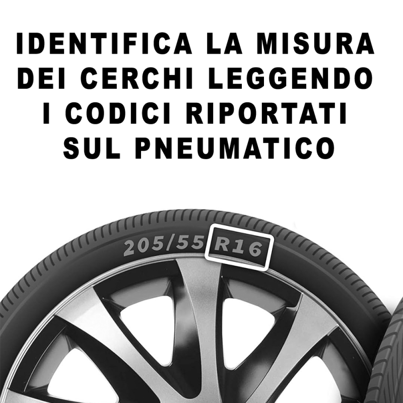 4 RACING Set 4 Copricerchi Auto Universali 13 14 15 16 – Copriruota...