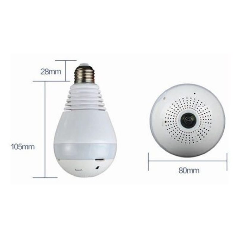 Videocamera VR sorveglianza wireless lampadina telecamera E27 360 gradi