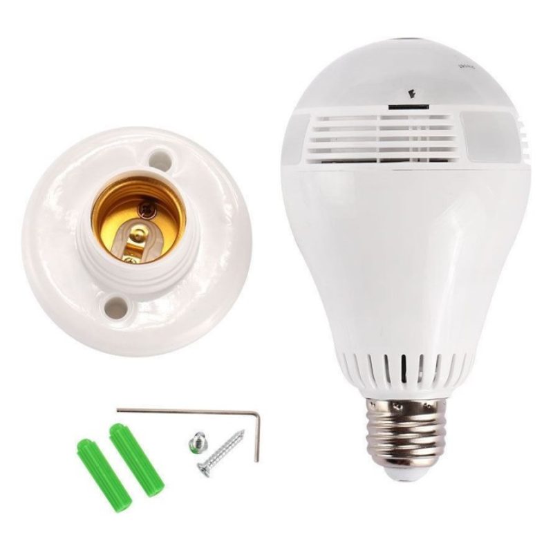Videocamera VR sorveglianza wireless lampadina telecamera E27 360 gradi
