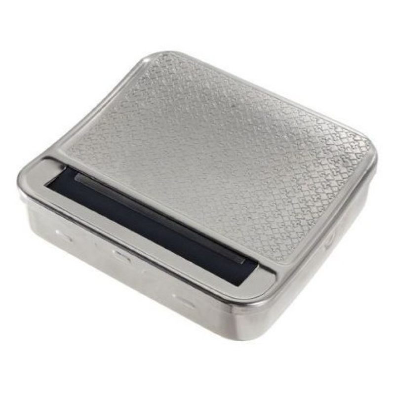 Porta tabacco alluminio macchinetta componi sigarette fumatori accessori scatola