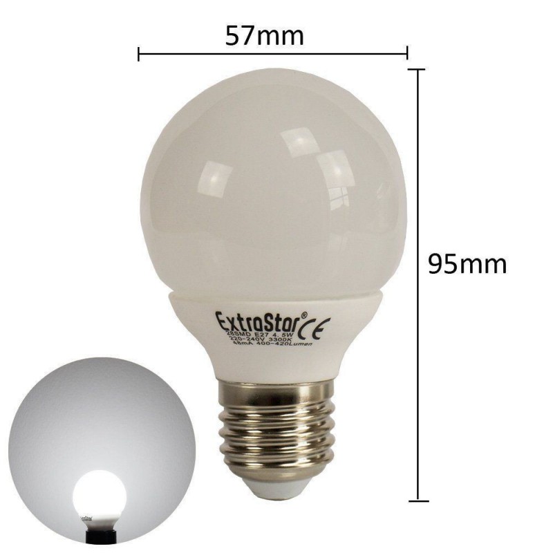 Lampadina LED candela luce 6 W E14 ecologica bulbo bagno casa interno