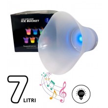 Secchiello Ghiaccio Cestello 7 Litri LED RGB ICE Bucket con Speaker Bluetooth feste eventi discoteca