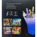 Secchiello Ghiaccio Cestello 7 Litri LED RGB ICE Bucket con Speaker Bluetooth feste eventi discoteca