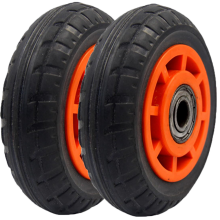 Coppia di Ruote Tubeless Antiforatura in PVC e Gomma per Carriola Carretto Carrello Pneumatici di Ricambio – 3 misure