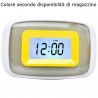 Orologio LCD sveglia illuminata LED temperature display allarme datario colore