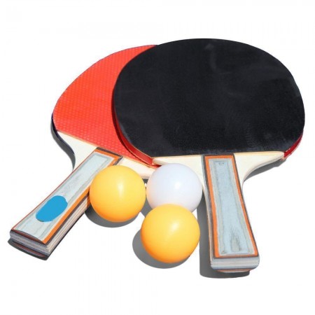 Kit ping pong 2 Racchette 3 Palline da Gioco Tennis da Tavolo piu 6 palline