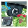Mini Ventilatore smuovi aria odori solare auto camper montaggio su finestrino
