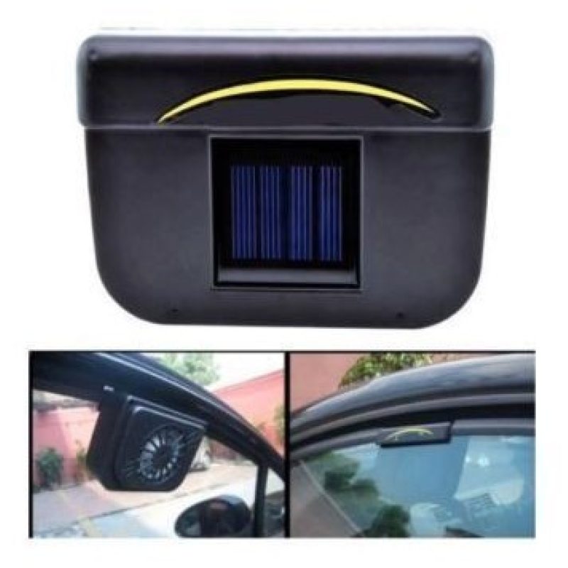 Mini Ventilatore smuovi aria odori solare auto camper montaggio su finestrino