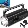 Torcia a mano LED lampada subacquea immersioni sub diving pesca IPX8 8000LM