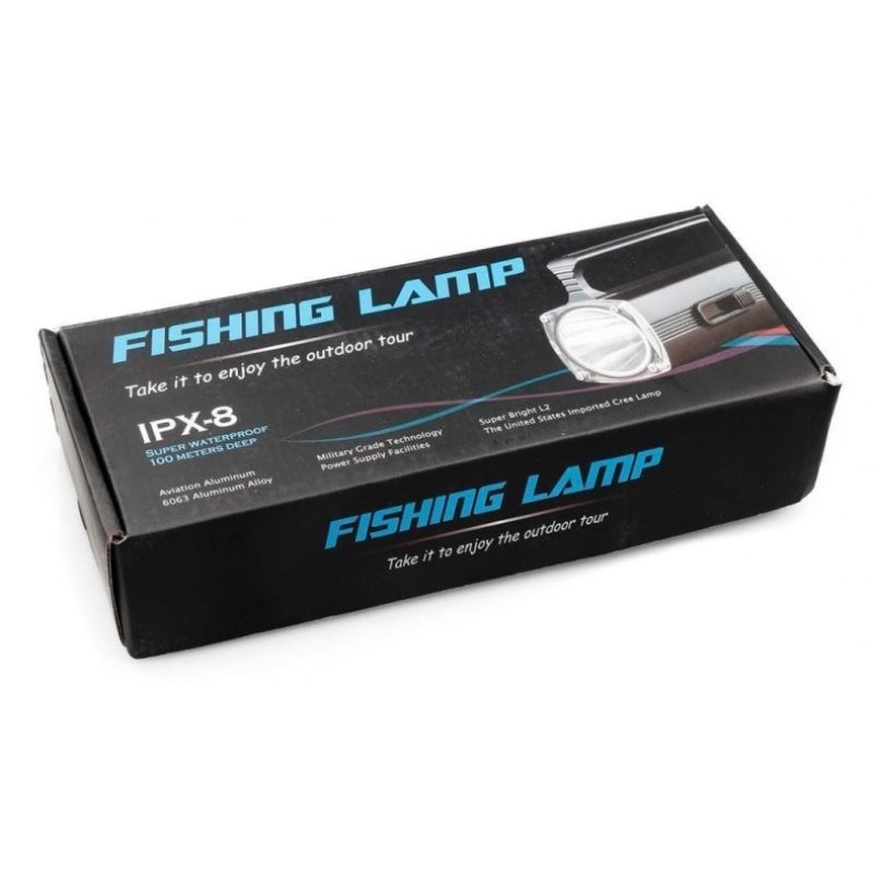 Torcia a mano LED lampada subacquea immersioni sub diving pesca IPX8 8000LM