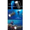 Torcia a mano LED lampada subacquea immersioni sub diving pesca IPX8 8000LM