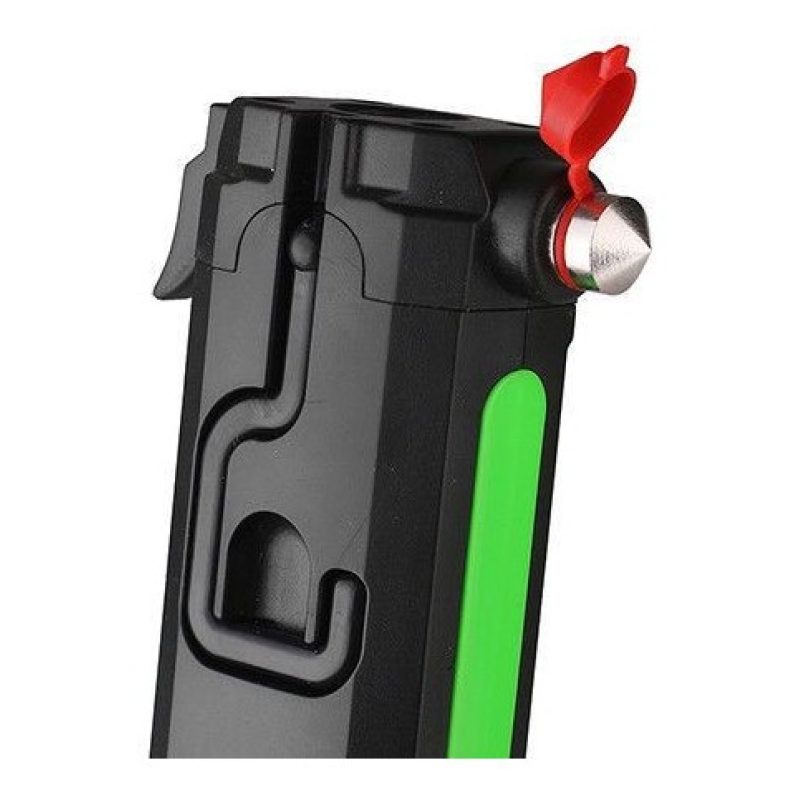 Torcia LED martello vetro lampada ricaricabile magnetica pinza officina garage