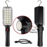 Torcia LED martello vetro lampada ricaricabile magnetica pinza officina garage