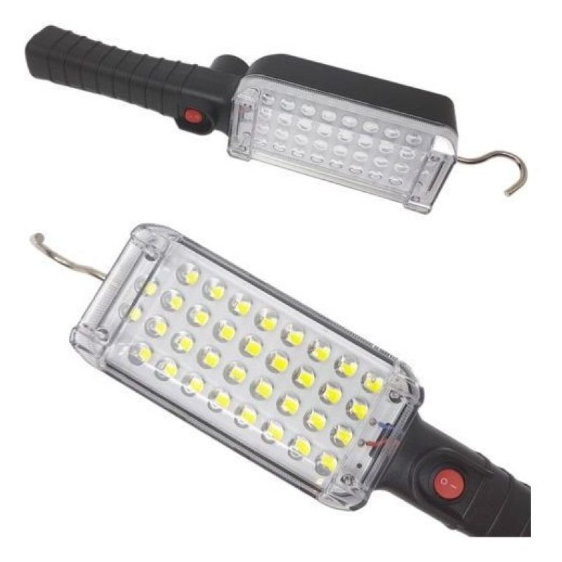 Torcia LED martello vetro lampada ricaricabile magnetica pinza officina garage