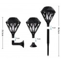 Lampada solare da esterno effetto fiaccola fiamma impermeabile vari montaggi