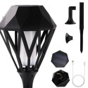 Lampada solare da esterno effetto fiaccola fiamma impermeabile vari montaggi