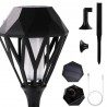 Lampada solare da esterno effetto fiaccola fiamma impermeabile vari montaggi