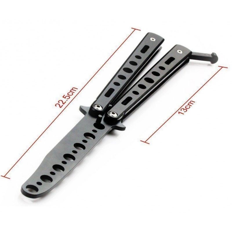 Coltello da allenamento a farfalla senza lama trick training apertura prove