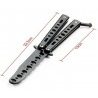 Coltello da allenamento a farfalla senza lama trick training apertura prove