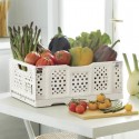 Cassetta in plastica opla' pieghevole cm 40x30x17h panna tuttofare frutta cesta