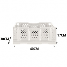 Cassetta in plastica opla' pieghevole cm 40x30x17h panna tuttofare frutta cesta