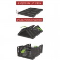 Cassetta in plastica opla' pieghevole cm 40x30x17h panna tuttofare frutta cesta