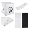 Studio fotografico cubo tenda box luce LED doppio sfondo kit foto esposizione