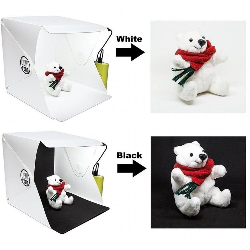 DOBO Studio fotografico cubo tenda box luce LED 4 sfondi kit foto e...