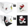 Studio fotografico cubo tenda box luce LED doppio sfondo kit foto esposizione
