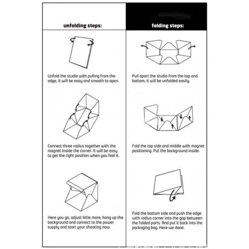 DOBO Studio fotografico cubo tenda box luce LED 4 sfondi kit foto e...