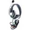Cuffie Skype PC Headset Headphones con microfono Computer Gaming Chat 2 jack 3.5
