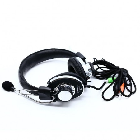Cuffie Skype PC Headset Headphones con microfono Computer Gaming Chat 2 jack 3.5