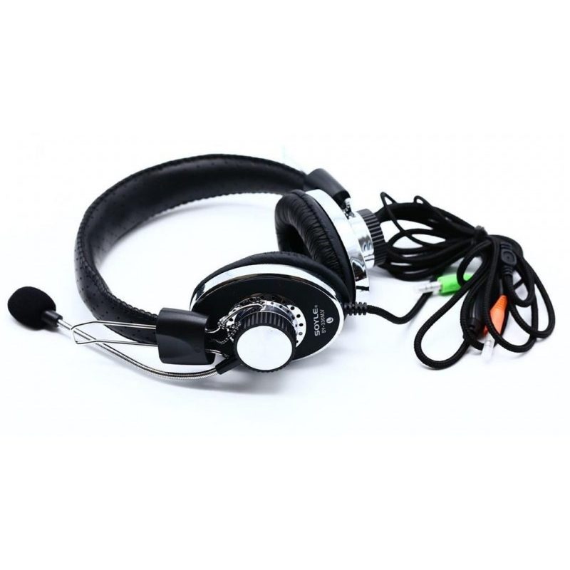 Cuffie Skype PC Headset Headphones con microfono Computer Gaming Chat 2 jack 3.5