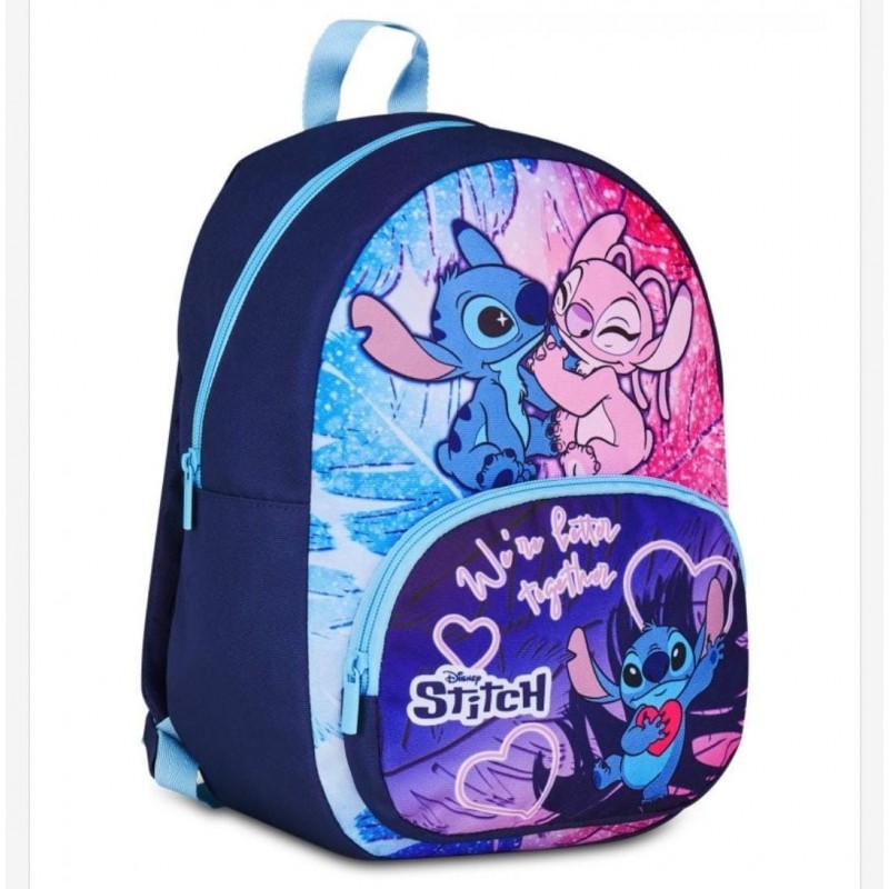 Seven Zainetto Asilo Stitch con Tasche e Zip Colorate – Schienale e...