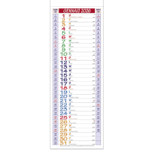 Calendario muro Olandese lungo e stretto 2026 ufficio casa pratico 12 Pezzi
