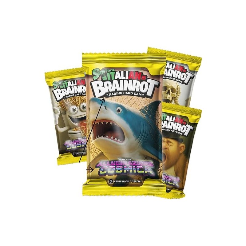 Skifidol Italian Brainrot Box 24 Bustine Carte TCG Skifidol Allucin...