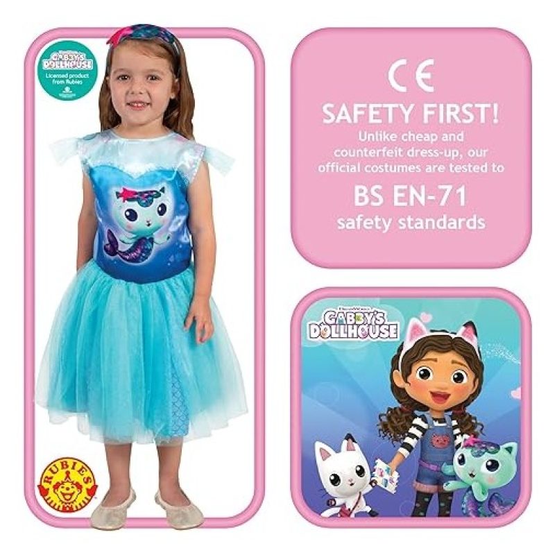 Rubie's Rubies Costume Gabby Siregatta Costume carnevale Bambina 3-...