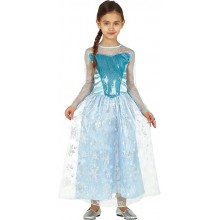 Costume carnevale principessa Elsa nevi vestito Guirca bambina 3-11 anni