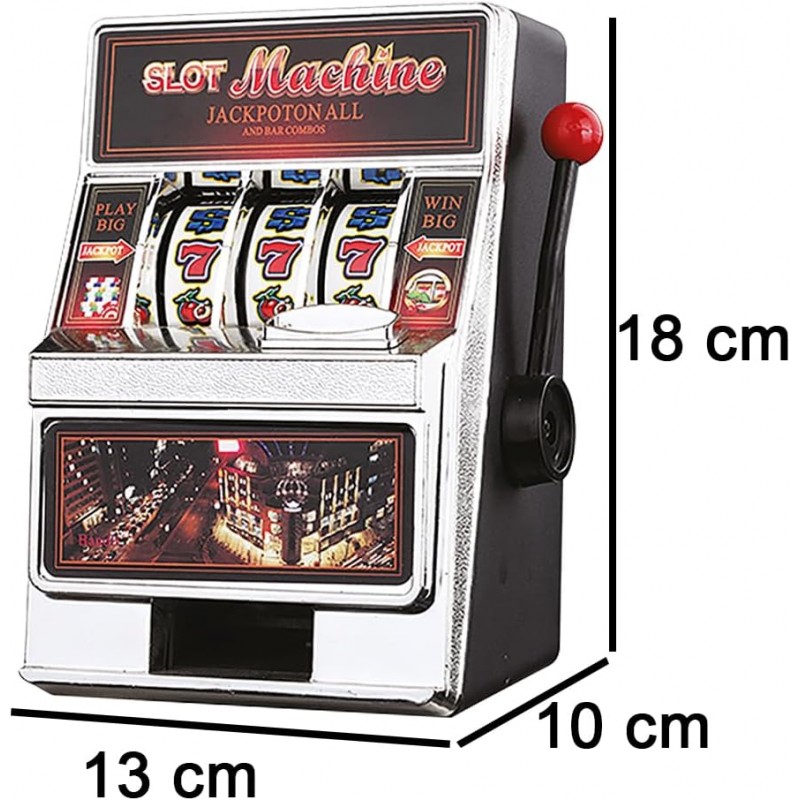Hongu Salvadanaio mini Slot Machine Leva Stile Las Vegas Gioco Arca...